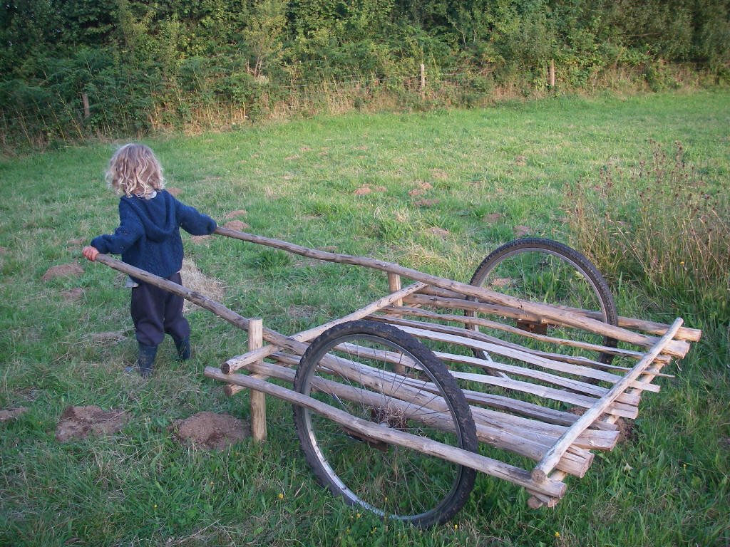 The bicycle wheeled handcart