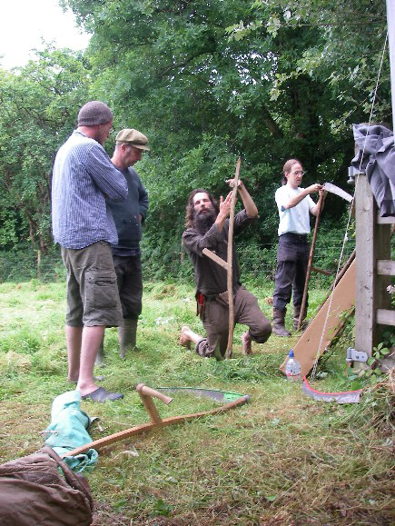 Setting up the scythe