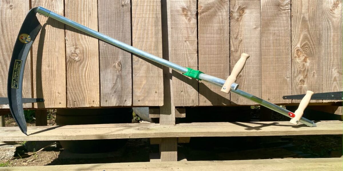 Metal scythe snath