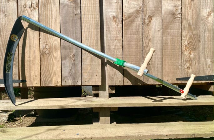 Metal scythe snath