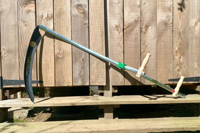 Metal scythe snath
